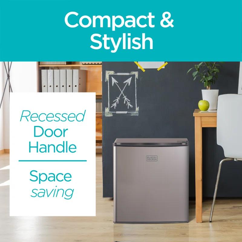 BLACK+DECKER BCRK Series 1.7 cu. ft. Freestanding Mini Fridge with Freezer