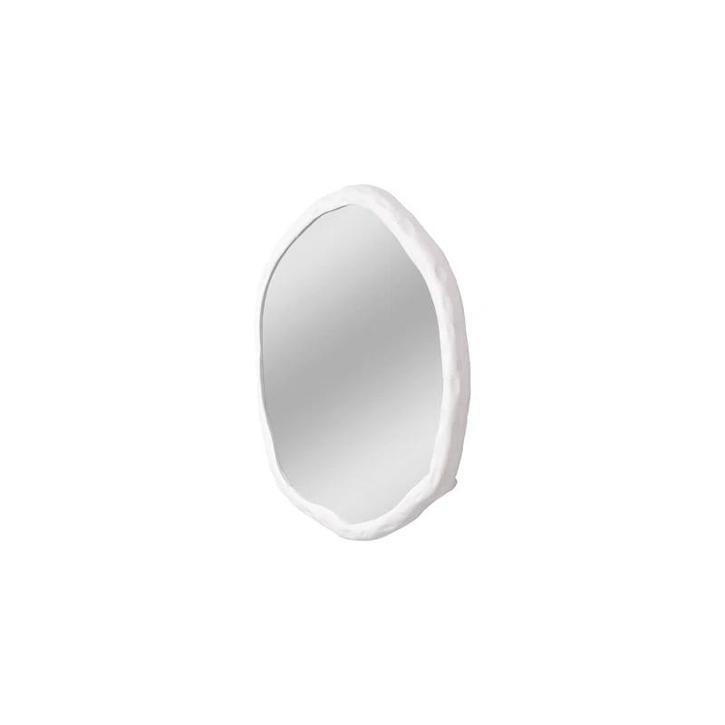 Rogelio Round Mirror - Small / White