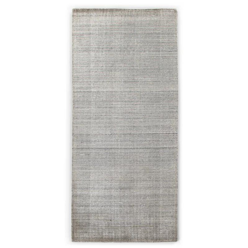 Transitional Handmade Grey/Beige Wool-Viscose Blend Rug 10' x 14'