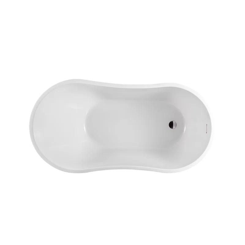 54" X 28" Freestanding Soaking Acrylic Bathtub