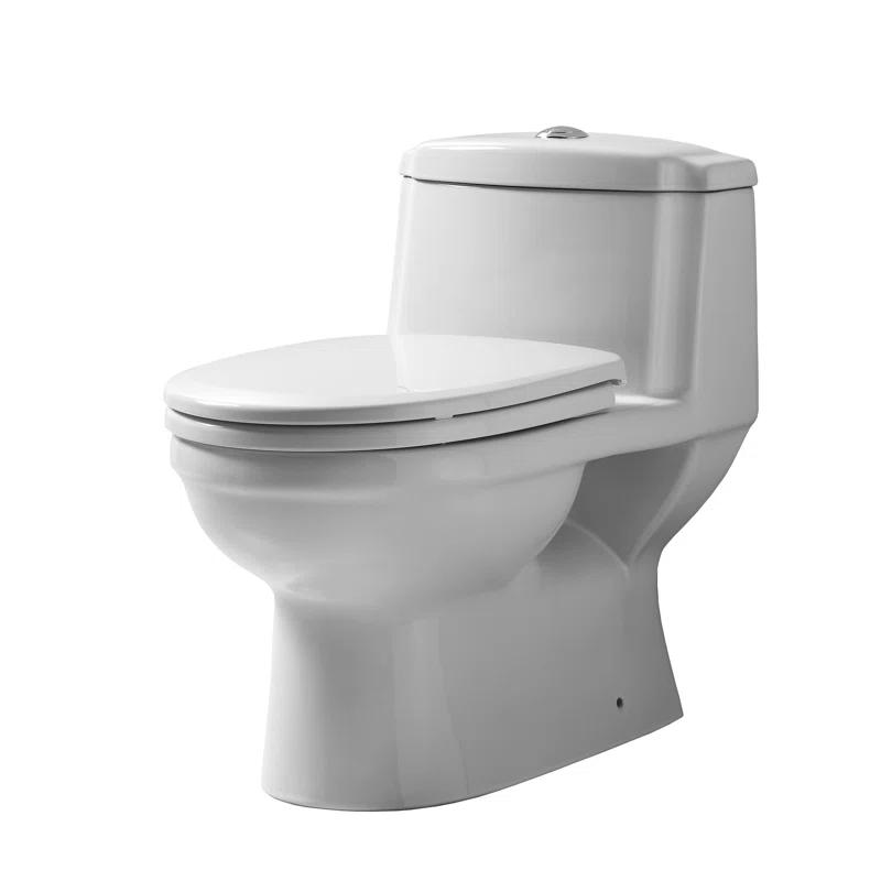 Whitehaus Collection Magic 1.6 Gallons GPF Elongated Comfort Height Floor Mounted One-Piece Toilet (Seat Included)