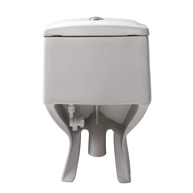 Whitehaus Collection Magic 1.6 Gallons GPF Elongated Comfort Height Floor Mounted One-Piece Toilet (Seat Included)
