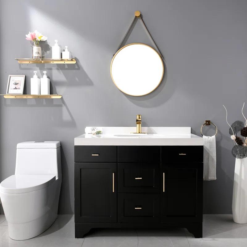 Single-Hole Single-handle Bathroom Faucet with Drain Assembly