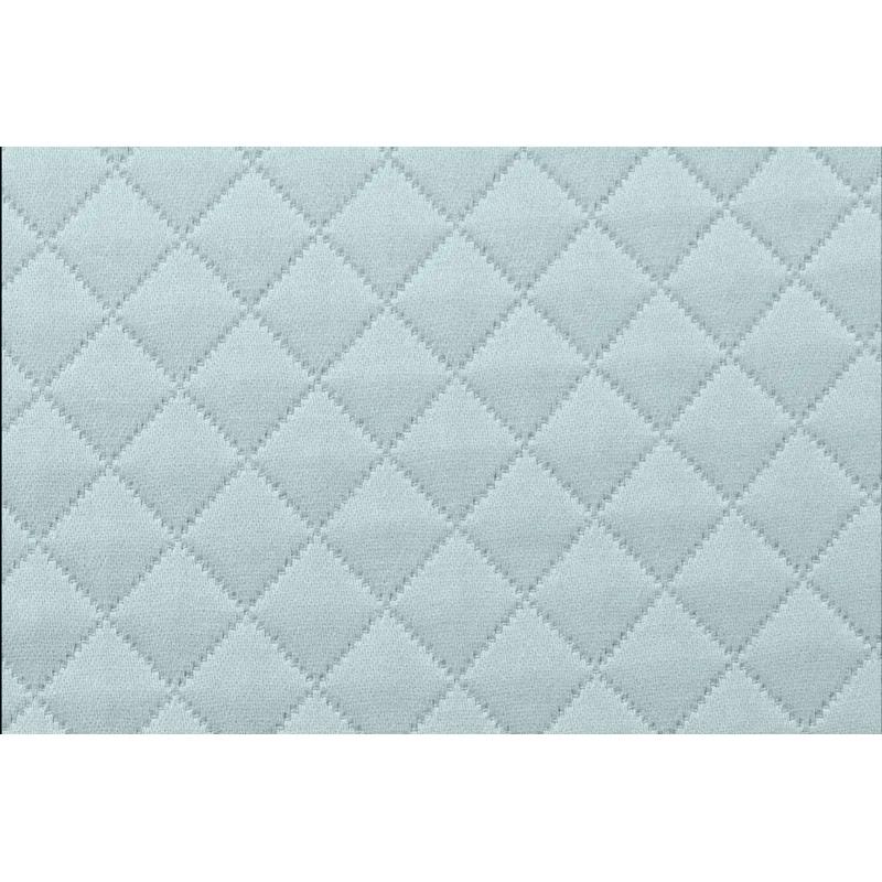 Bari Diamond Piqué King Coverlet in Aquamarine Cotton