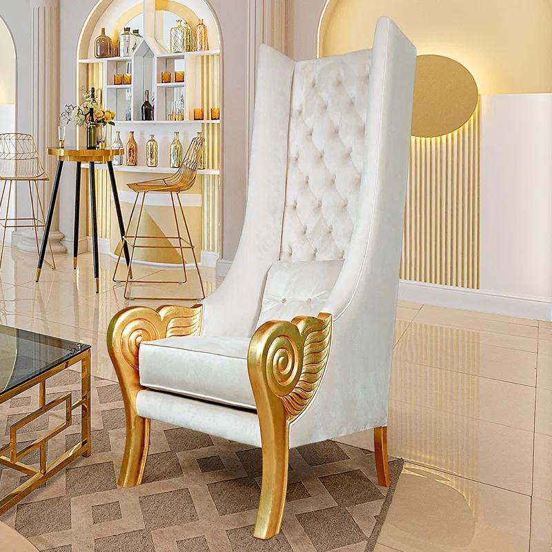 Design Toscano Eros Tufted Wingback Chair