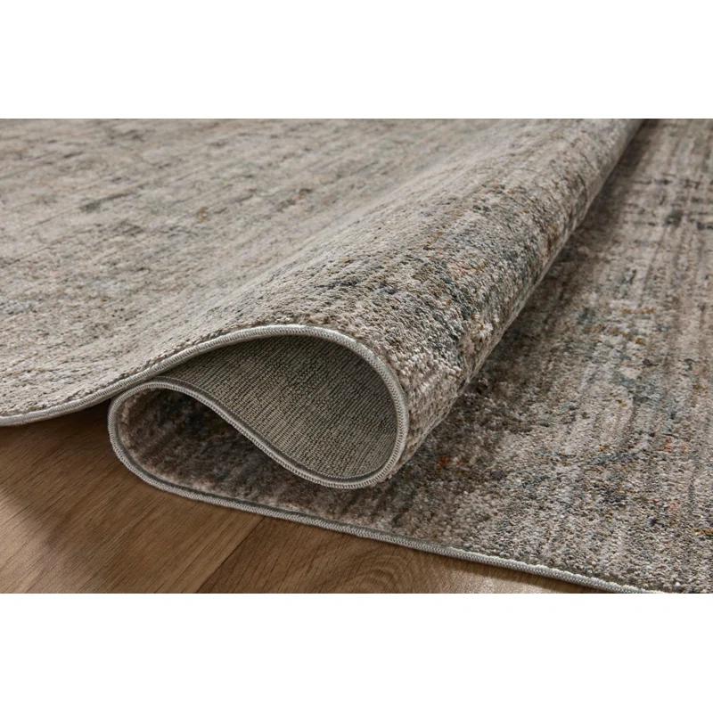 Beige and Mist Rectangular Stain-Resistant Synthetic Area Rug