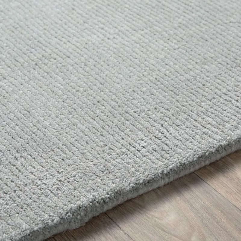 Handmade Mystique Medium Pile Wool Area Rug in Gray, 8' x 11'