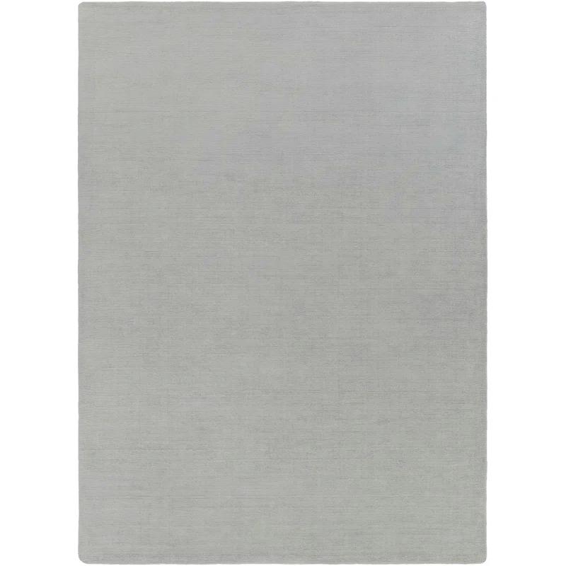 Handmade Mystique Medium Pile Wool Area Rug in Gray, 8' x 11'