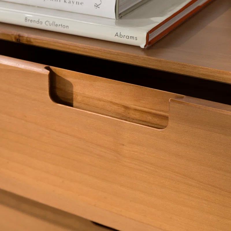 Yarber Groove 3 Drawer Solid Wood Chest