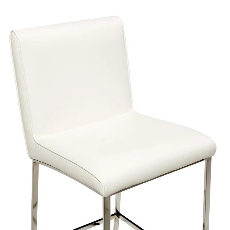 Michael Amini State St. Upholstered Counter Stool with Metal Frame