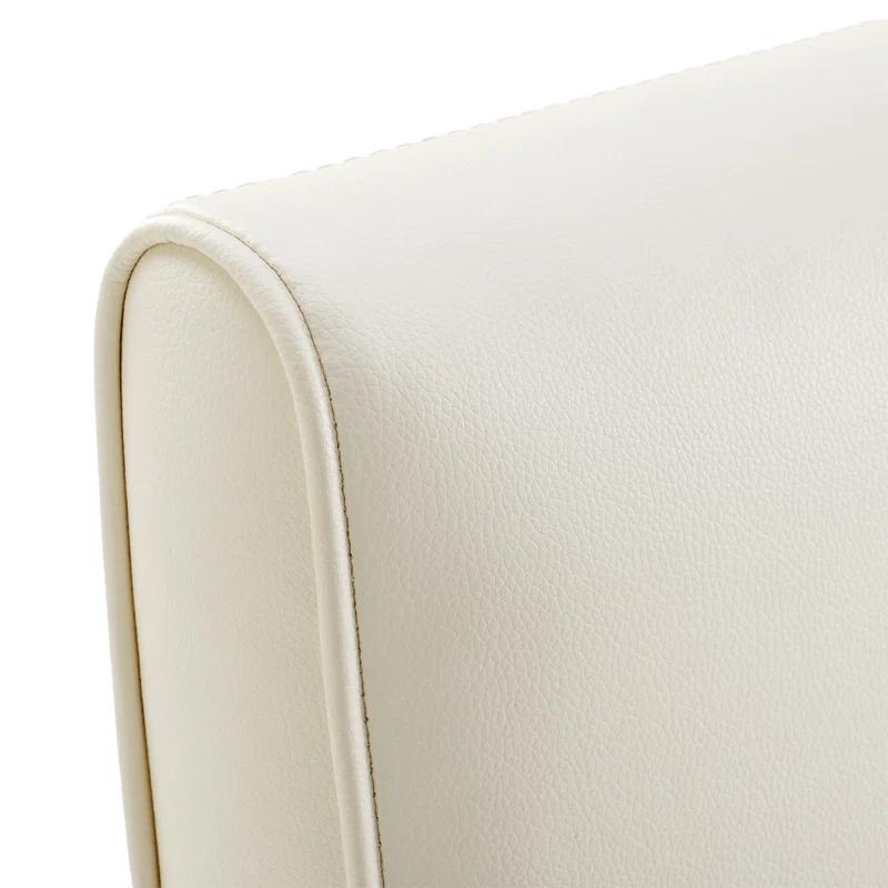 Michael Amini State St. Upholstered Counter Stool with Metal Frame