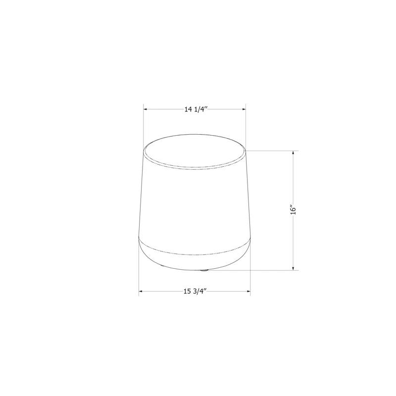 Dalya 15.75'' Plastic / Acrylic Outdoor Side Table