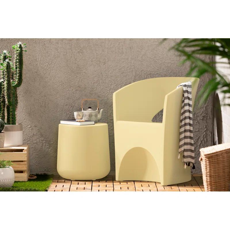 Dalya 15.75'' Plastic / Acrylic Outdoor Side Table