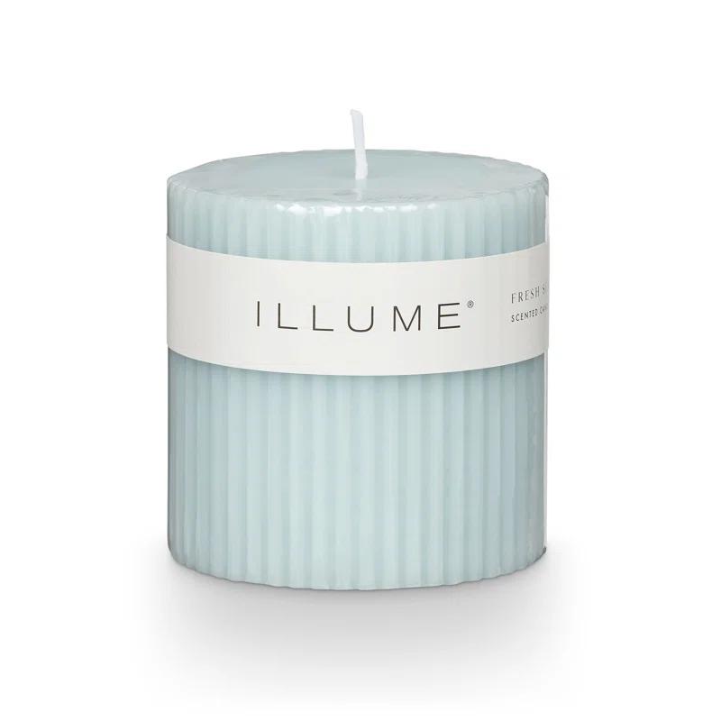 Seline Fresh Sea Salt Blue Soy Pillar Candle