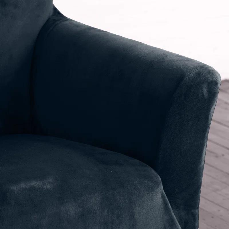 Symple Stuff Velvet Plush Stretch Chair Slipcover