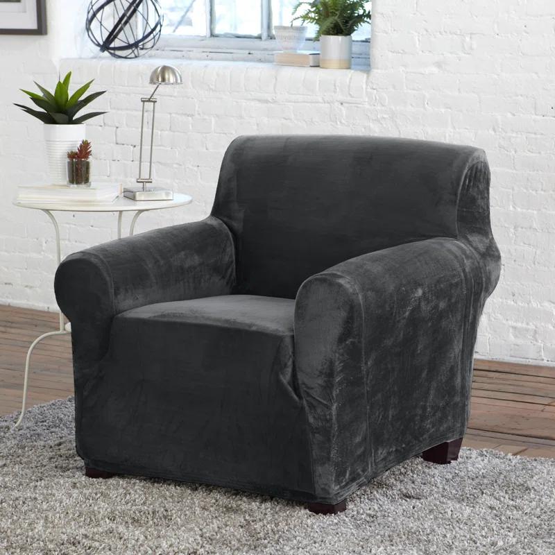 Velvet Plush Stretch Chair Slipcover
