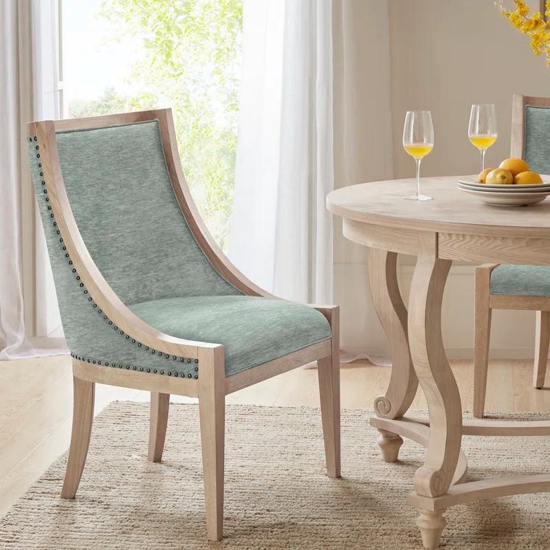 Martha Stewart Martha Stewart Elmcrest Farmhouse Dining Chair With Nailhead Trim & Sinuous Spring Support, Fully Assembled
