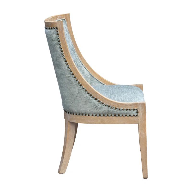 Martha Stewart Martha Stewart Elmcrest Farmhouse Dining Chair With Nailhead Trim & Sinuous Spring Support, Fully Assembled