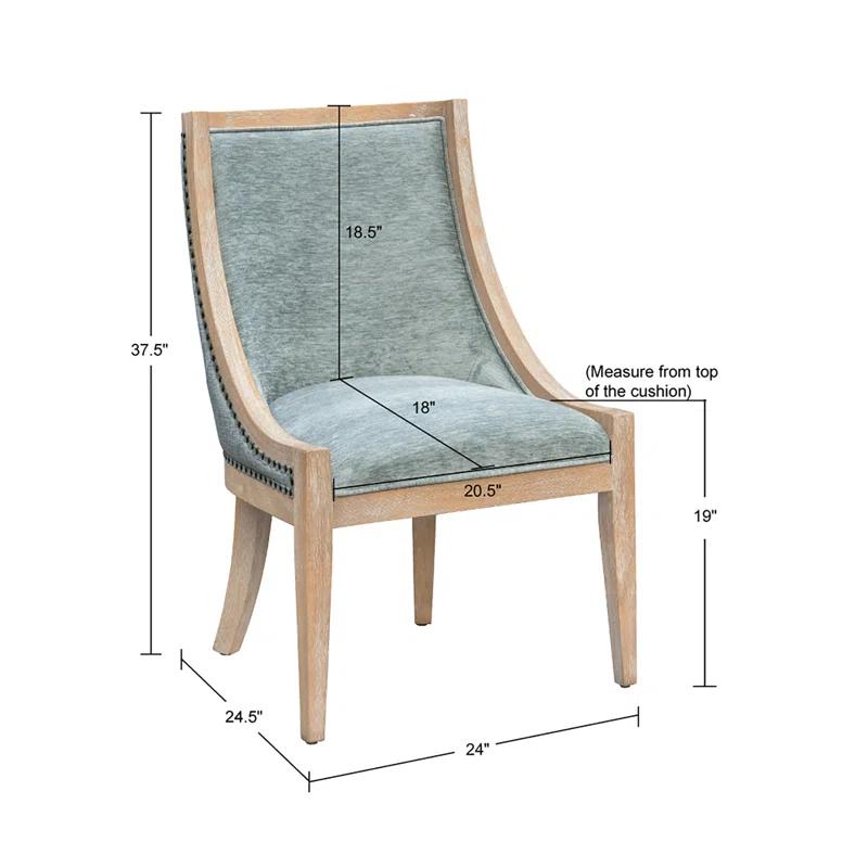 Martha Stewart Martha Stewart Elmcrest Farmhouse Dining Chair With Nailhead Trim & Sinuous Spring Support, Fully Assembled