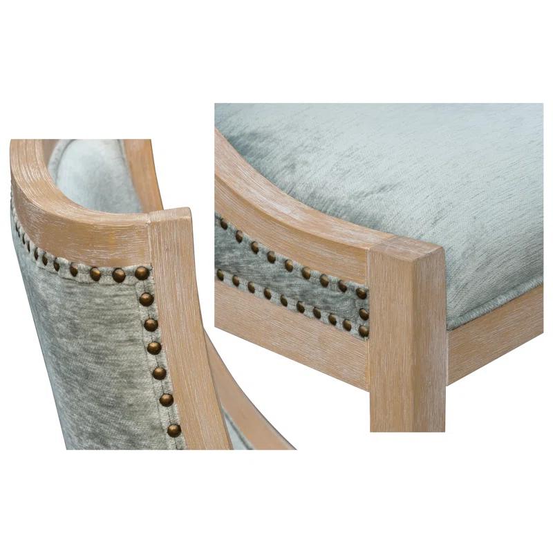 Martha Stewart Martha Stewart Elmcrest Farmhouse Dining Chair With Nailhead Trim & Sinuous Spring Support, Fully Assembled