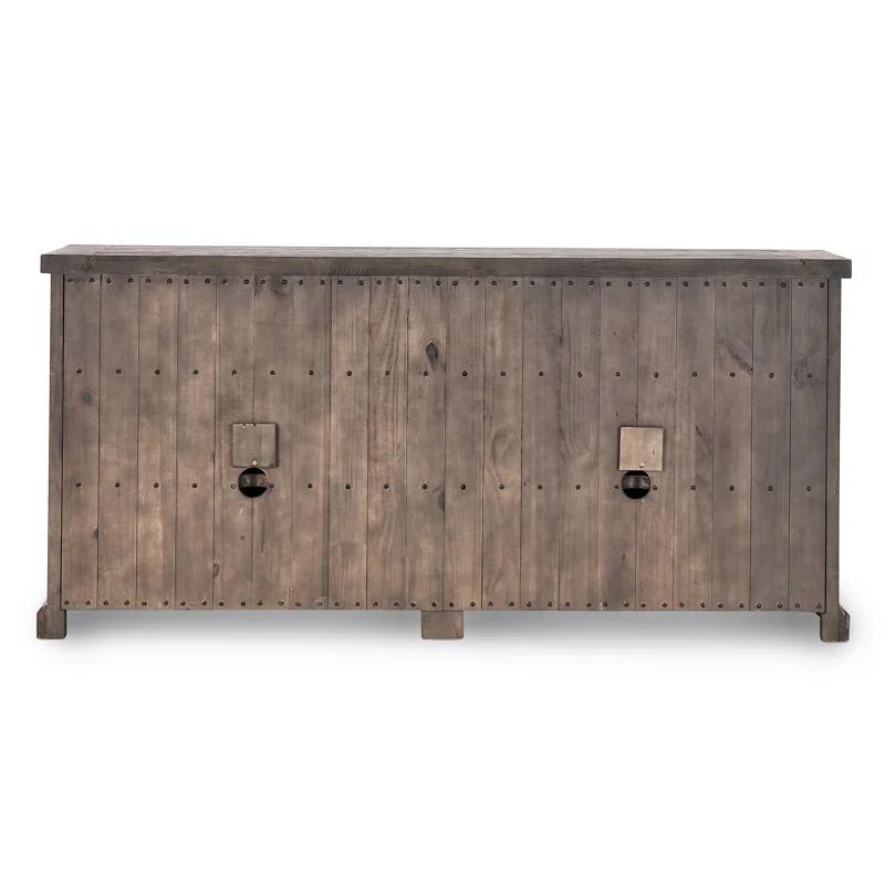 Quincy Reclaimed Pine 4-Drawer 4-Door Desert Grey Sideboard