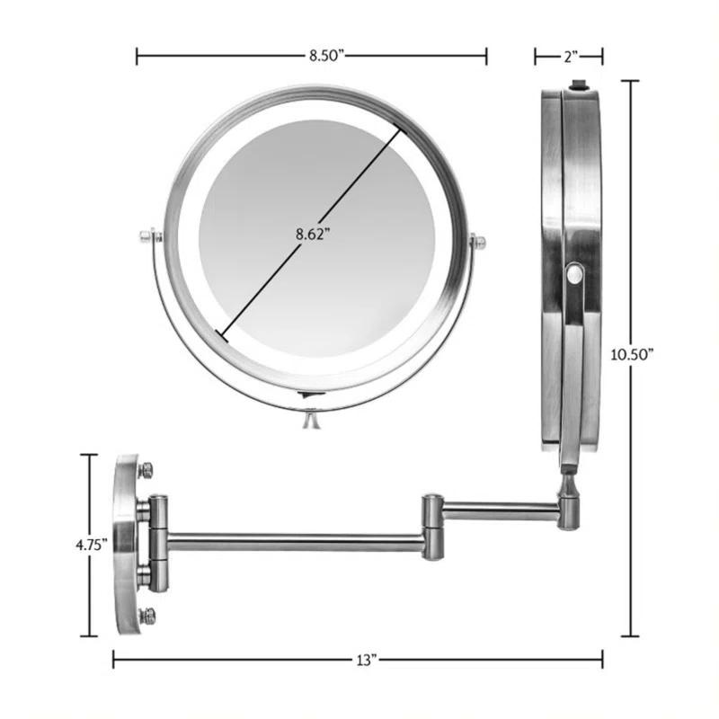 Ovente Concave LED Wall Mirror