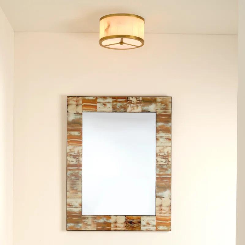 Wood Flat Wall Mirror