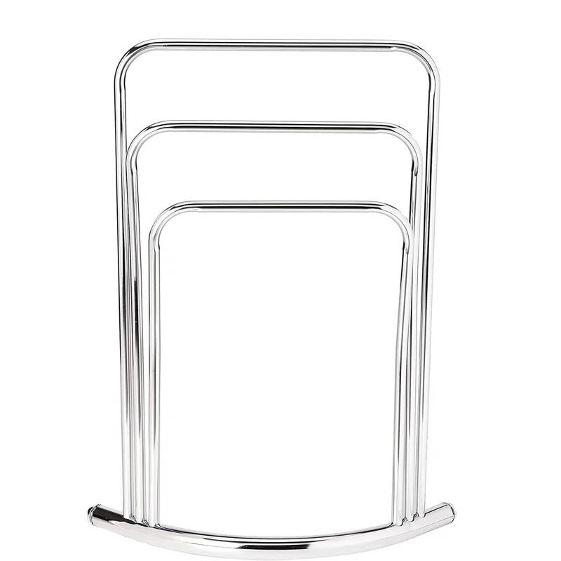 Kenneth Metal 3 Tier Freestanding Bathroom Towel Rack Stand, Chrome