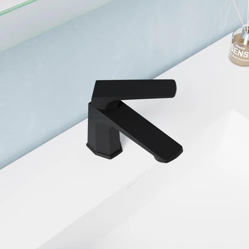 Single-Hole Single-handle Bathroom Faucet with Drain Assembly
