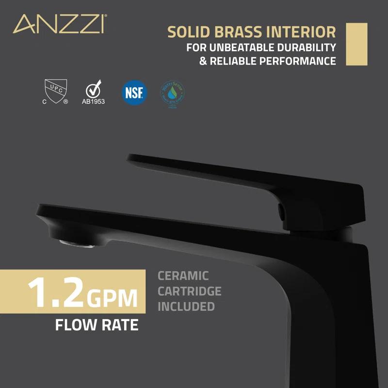 Single-Hole Single-handle Bathroom Faucet with Drain Assembly