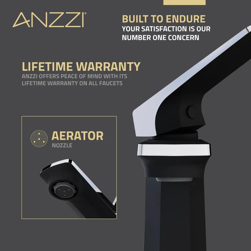 Single-Hole Single-handle Bathroom Faucet with Drain Assembly