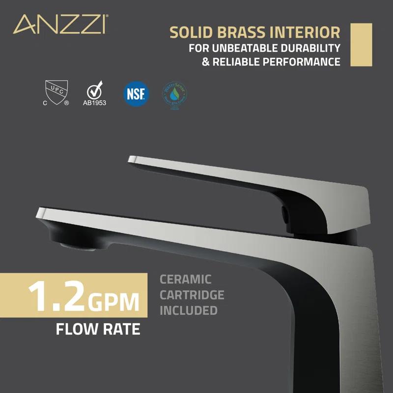 Single-Hole Single-handle Bathroom Faucet with Drain Assembly
