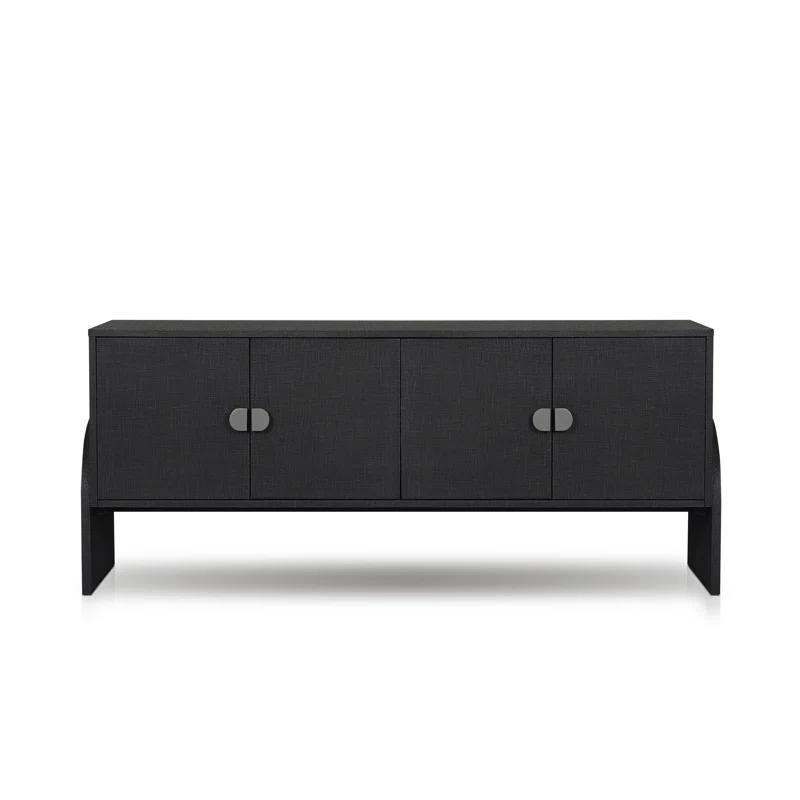 Cressida Black Linen Sideboard with Gunmetal Hardware