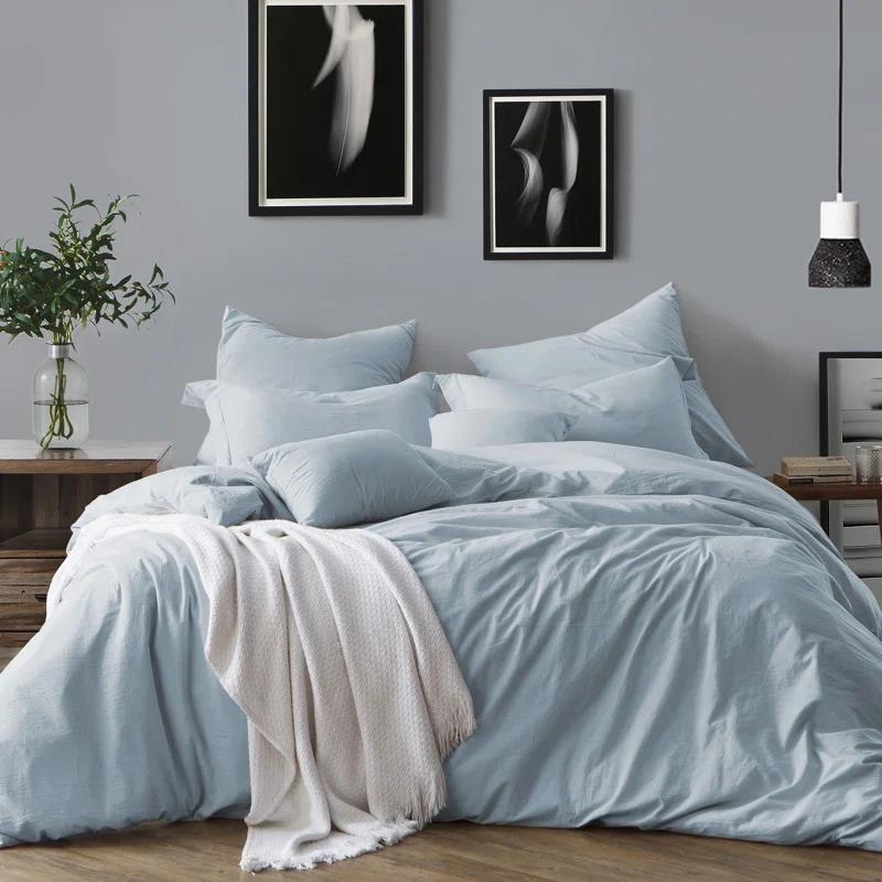 Swift Home 100% Cotton Crinkle Washed Duvet Cover Set