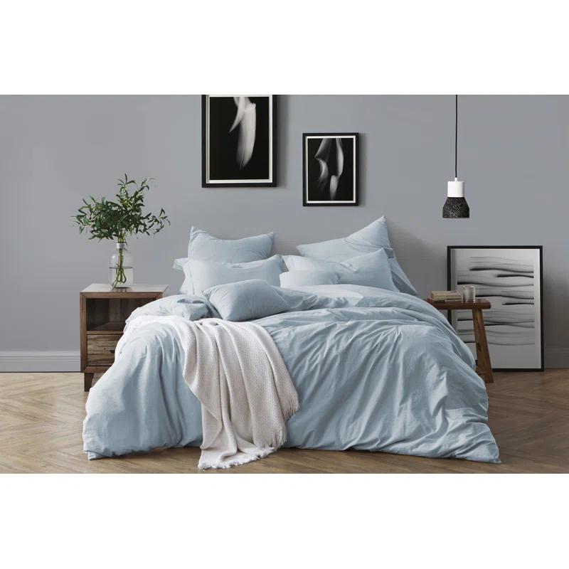 Swift Home 100% Cotton Crinkle Washed Duvet Cover Set