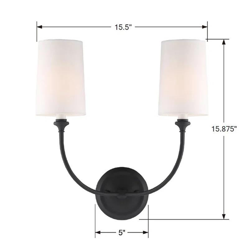 Crystorama Lighting Sylvan 2 - Light Sconce in  Black Forged