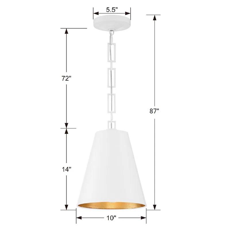 Crystorama Lighting Alston 2 - Light Chandelier in  Matte White/Antique Gold