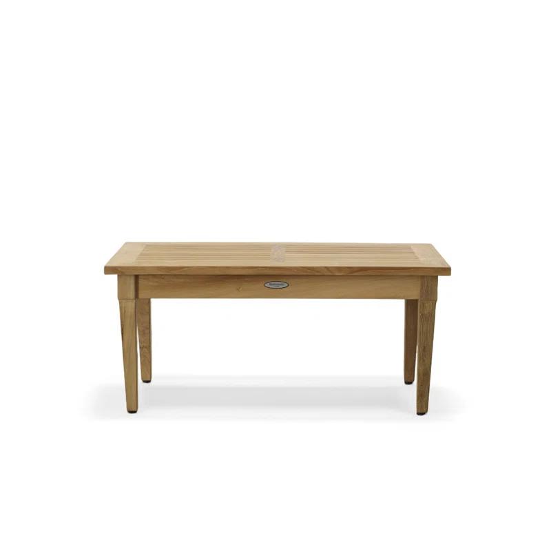 Outdoor Rectangular Brown Teak Coffee Table