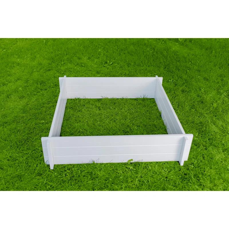 Classic Hudson 48" White Vinyl Raised Garden Bed