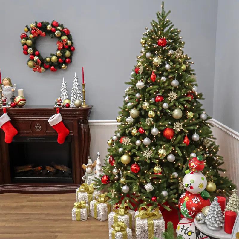 6.5' Prelit LED Medium Jersey Fraser Fir Artificial Christmas Tree Dual Color Lights - National Tree Company