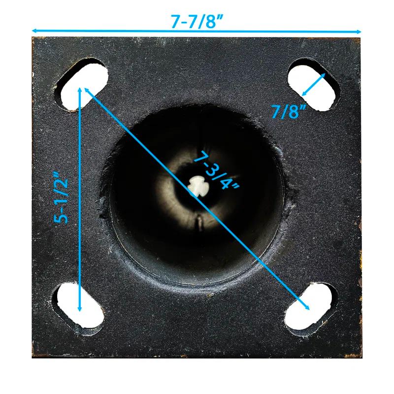 2.5 in - 3 in. up to 13 ft. Black Outdoor Universal Metal Light Post Pole w/ Metal Rebar Cage