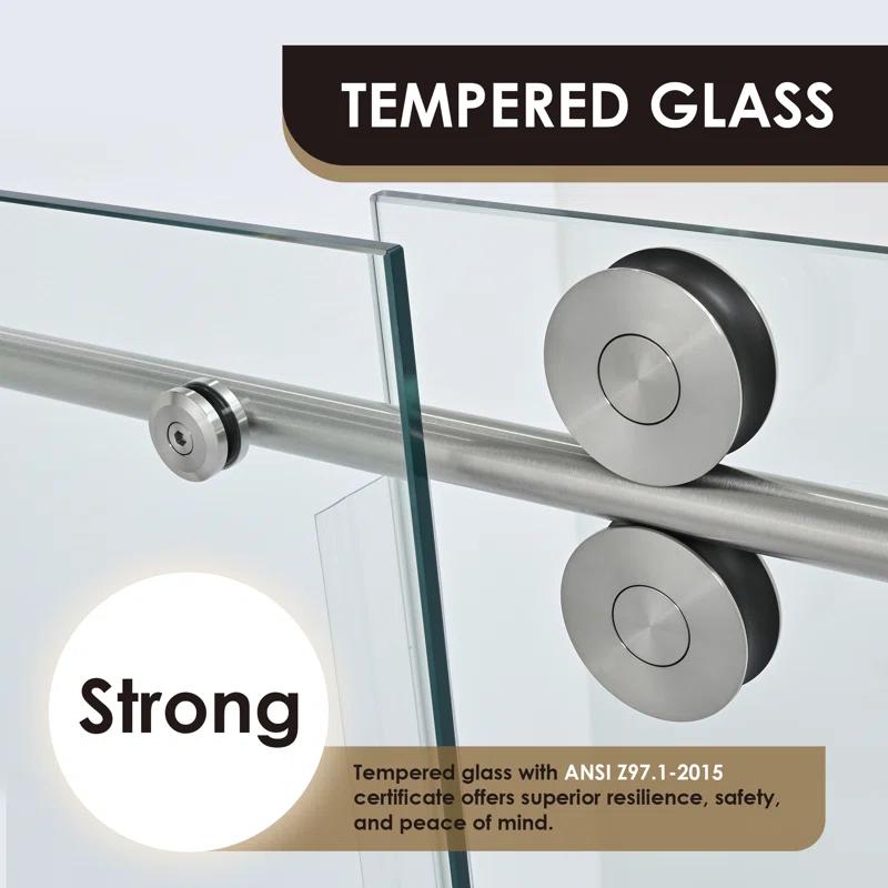 56" - 60" W x 78" H Single Sliding Frameless Shower Door