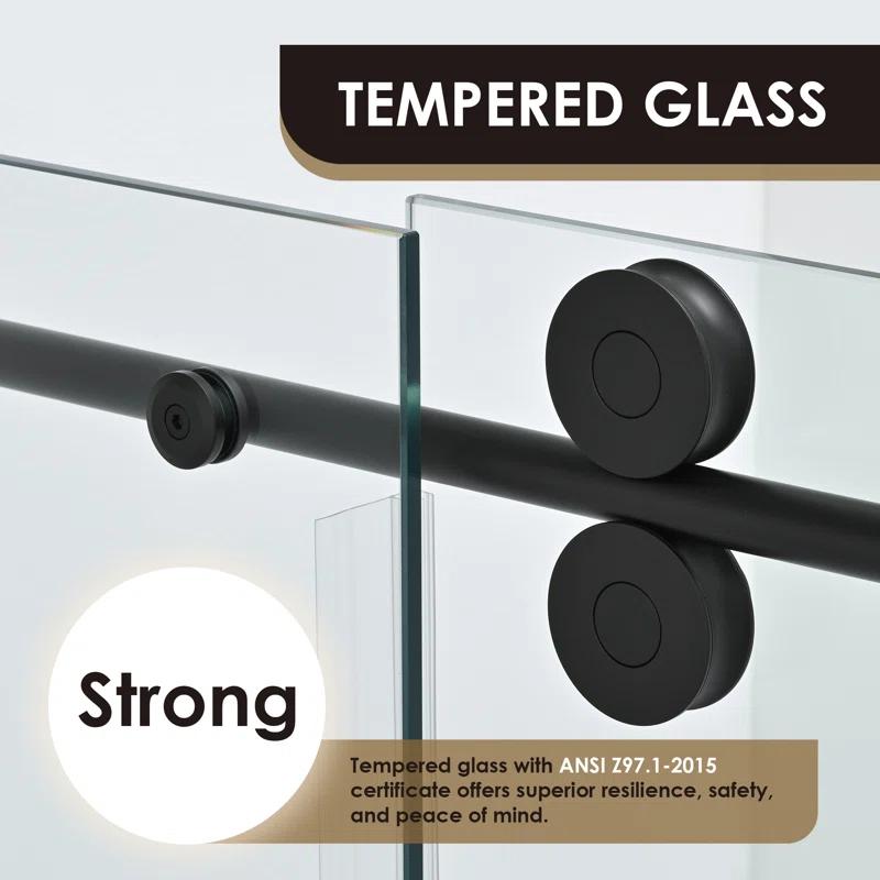 56" - 60" W x 78" H Single Sliding Frameless Shower Door