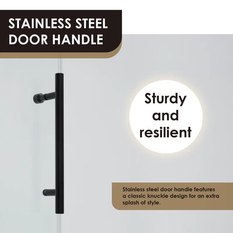 56" - 60" W x 78" H Single Sliding Frameless Shower Door