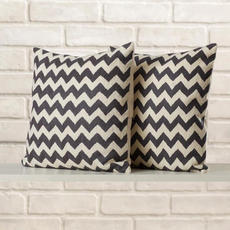 Safavieh Canvas Reversible Throw Pillow (Set of 2)