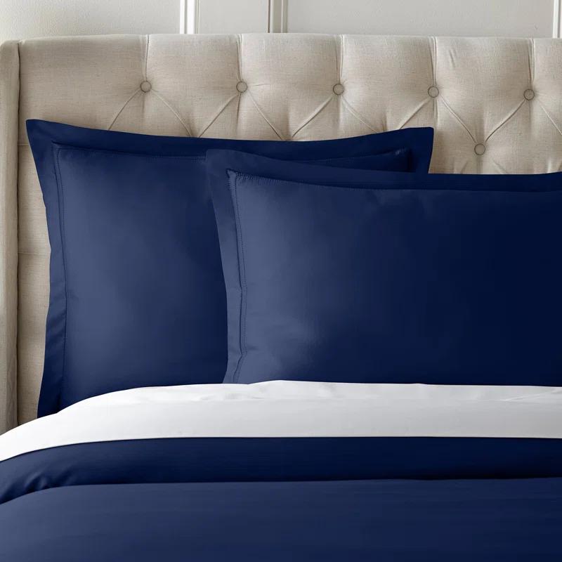 Midnight Blue Queen Egyptian Cotton Duvet Cover Set