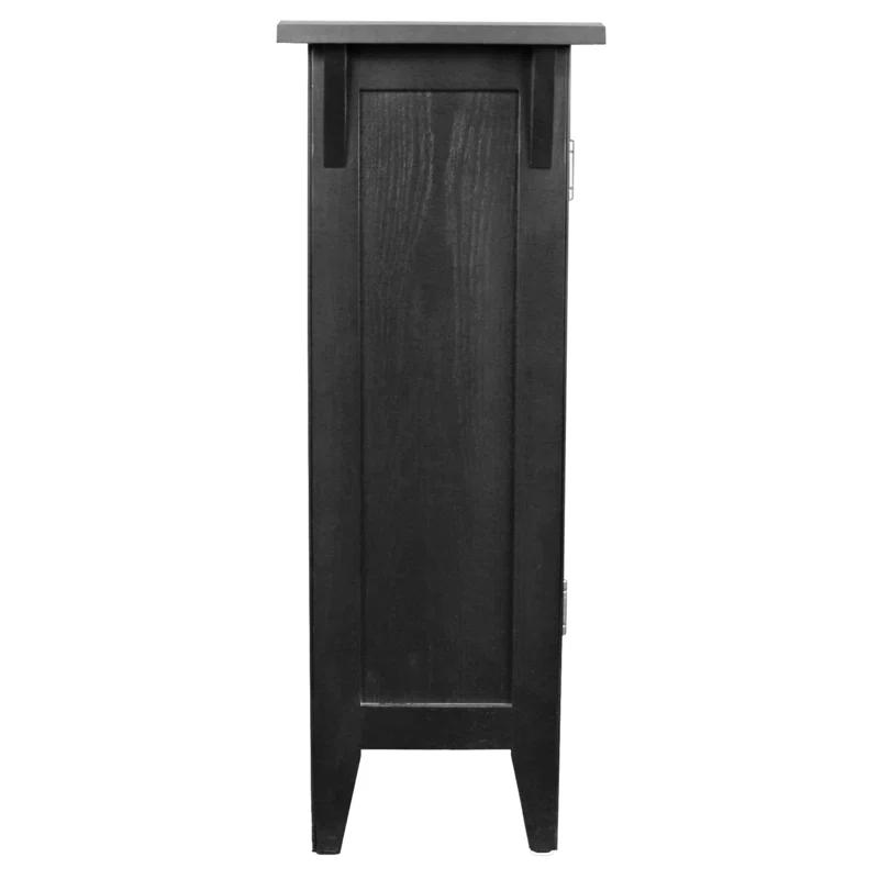 Mission Country 30" Black Freestanding Adjustable Shelf Cabinet