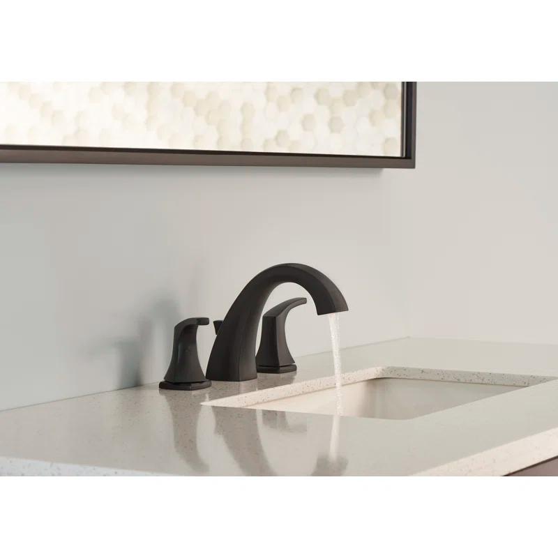 Vaughn Satin Black Stainless Steel Widespread Bathroom Faucet