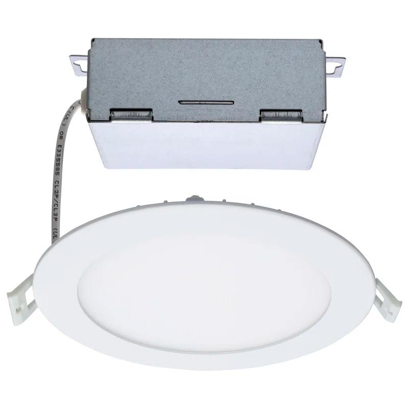 White Aluminum 6-Inch Round LED Downlight