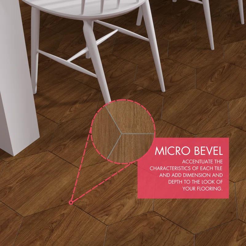 BaseCore HEX 12mil x 5.75" W Peel and Stick Vinyl Plank Flooring